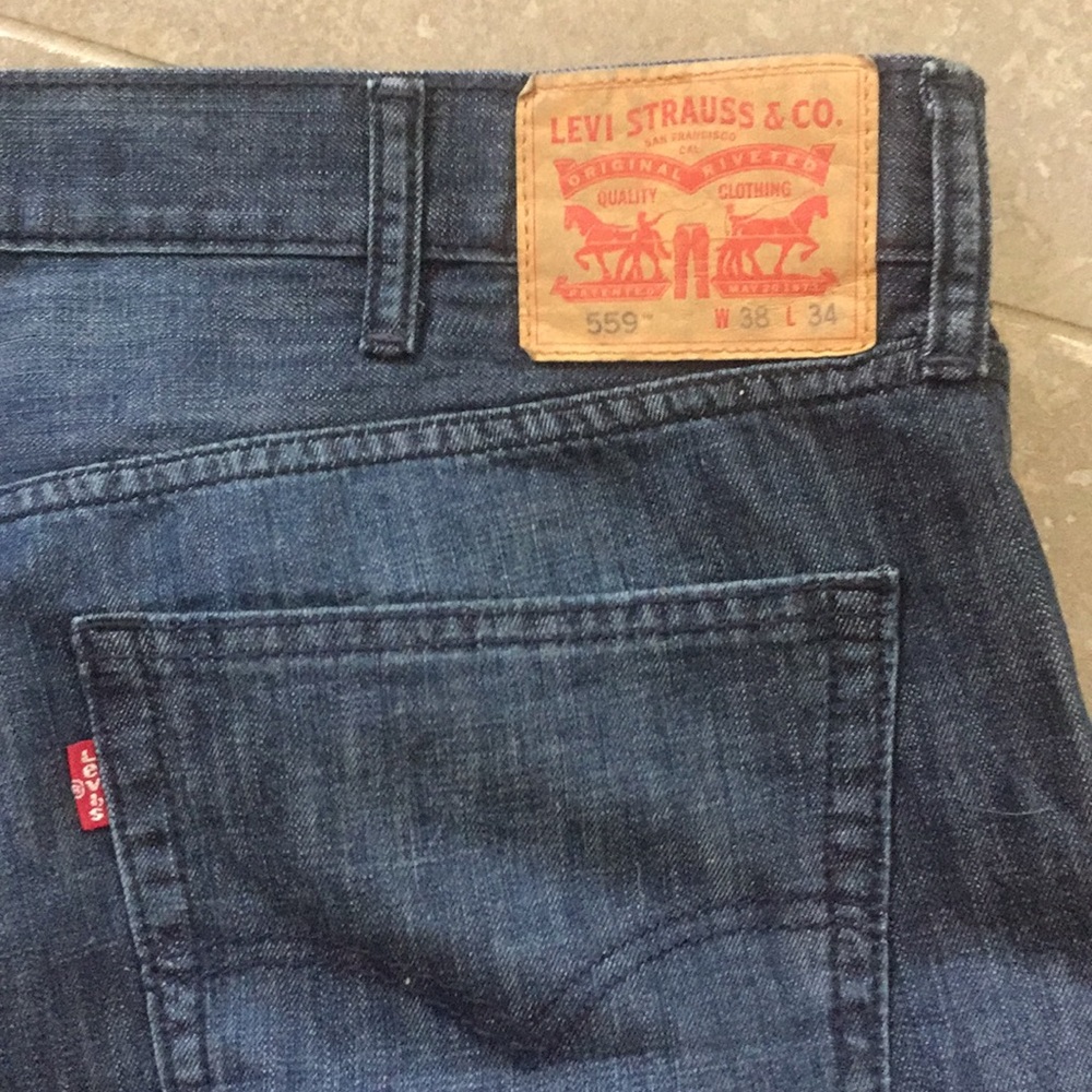Mens Levis 559 denim jeans 38x34